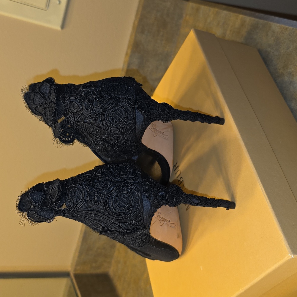 Vince Camuto Black Lace Heels - Picture 3 of 4